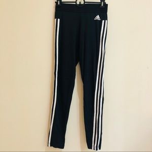 Adidas 3 Stripes Black Leggings